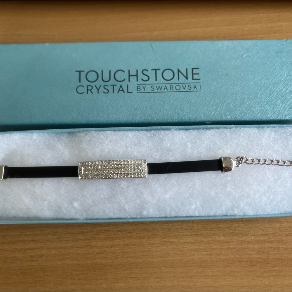 Touchstone Crystal by Swarovski Black and Silver Bracelet